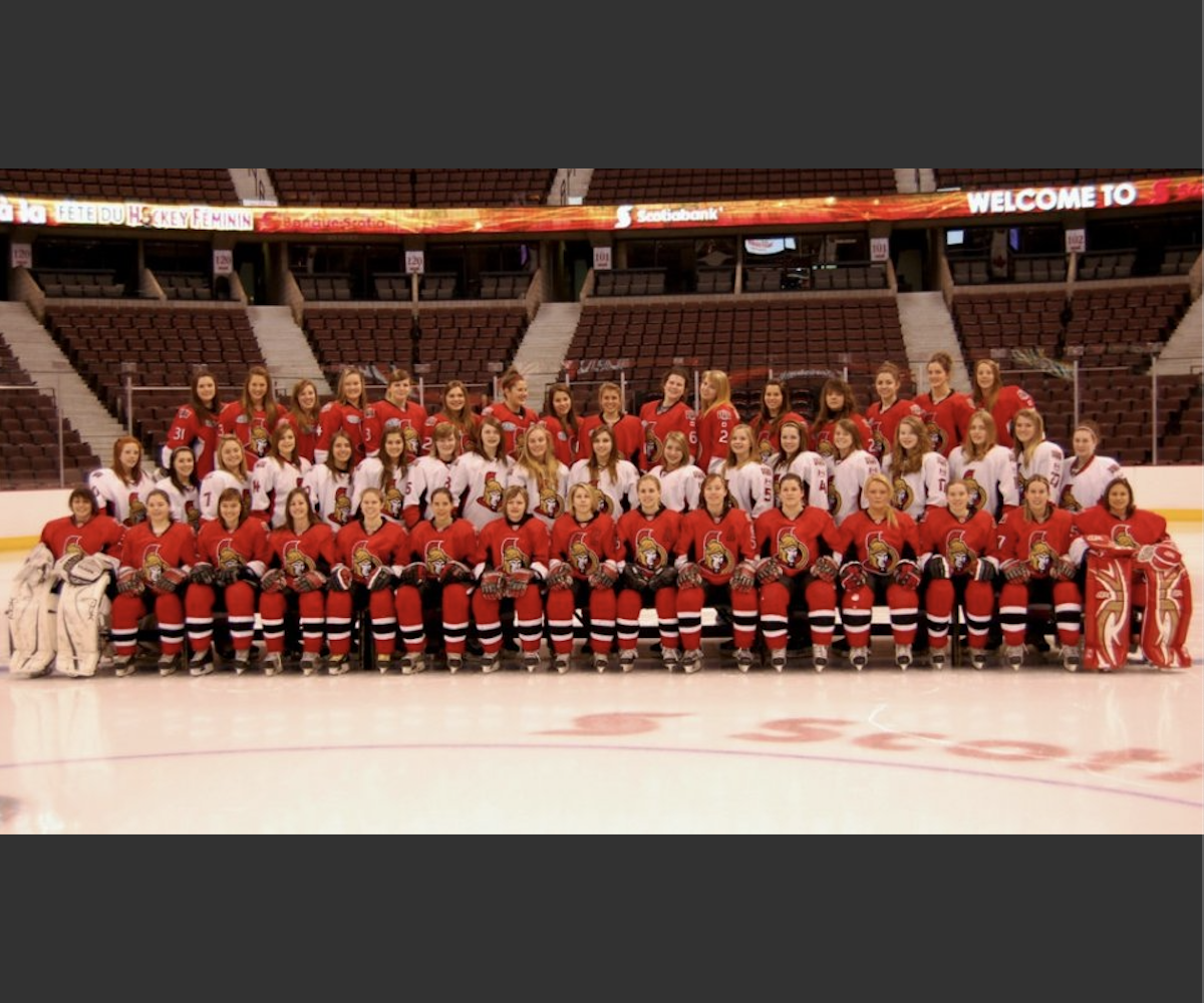 Three Lady Sens Teams at NHL Arena Jan 23rd 2010