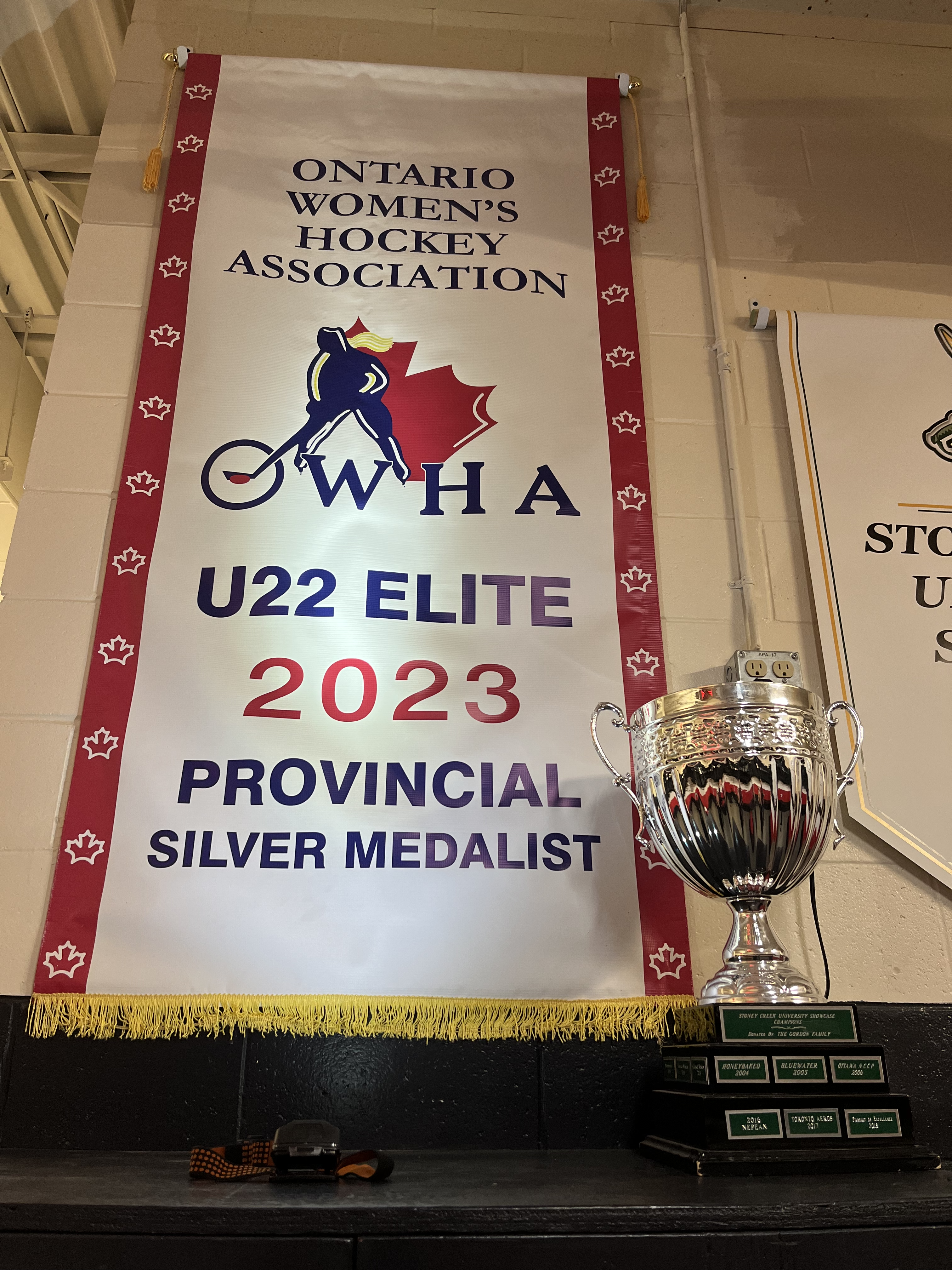 U22 ELITE SILVER PROVINCIAL MEDALIST 2023 BANNER AND STONEY CREEK TROPHY